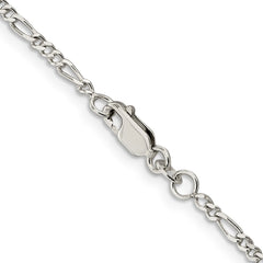 Sterling Silver Rhodium-plated 2.25mm Figaro ChainQFG060R