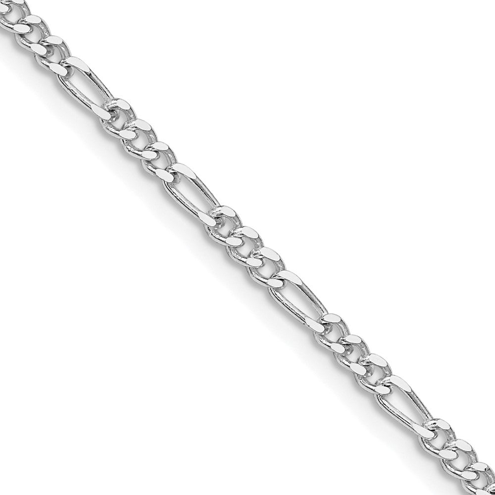 Sterling Silver Rhodium-plated 2.5mm Figaro ChainQFG070R