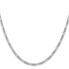 Sterling Silver Rhodium-plated 2.85mm Figaro ChainQFG080R
