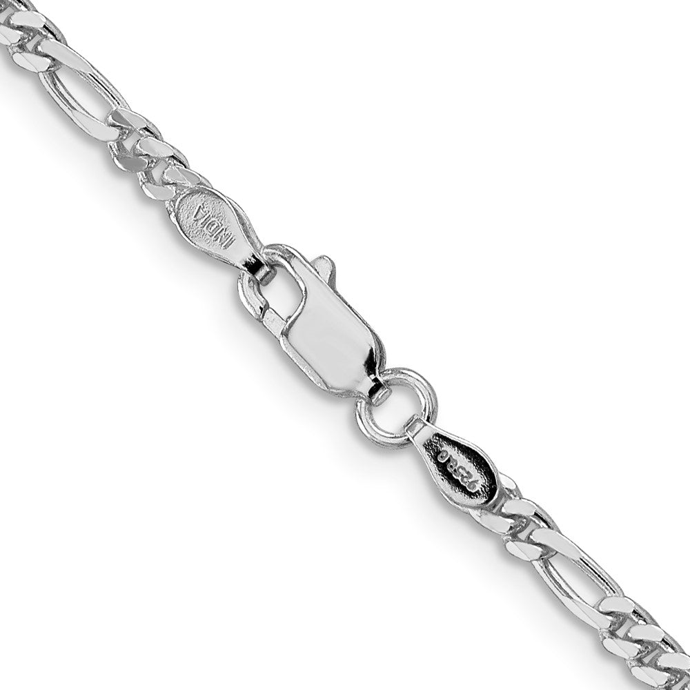 Sterling Silver Rhodium-plated 2.85mm Figaro ChainQFG080R