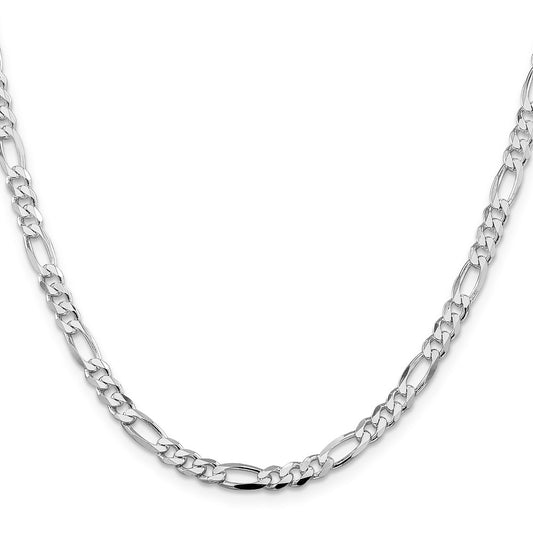 Sterling Silver Rhodium-plated 4.5mm Figaro ChainQFG120R