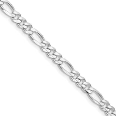 Sterling Silver Rhodium-plated 4.5mm Figaro ChainQFG120R