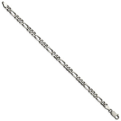 Sterling Silver Antiqued 5.5mm Figaro Chain QFG150A-8