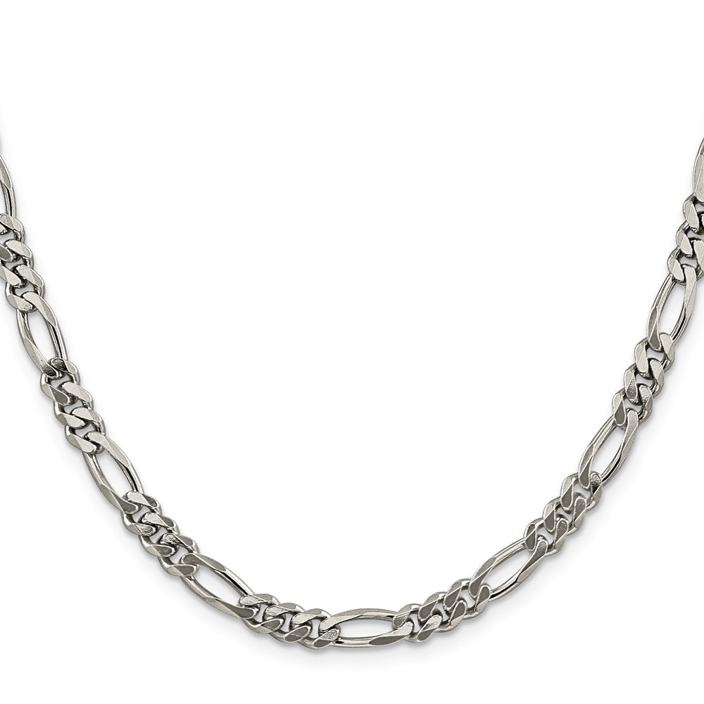 Sterling Silver Rhodium-plated 5.25mm Figaro ChainQFG150R