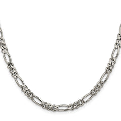 Sterling Silver Rhodium-plated 5.25mm Figaro ChainQFG150R