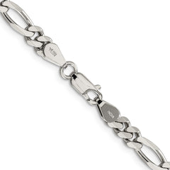 Sterling Silver Rhodium-plated 5.25mm Figaro ChainQFG150R