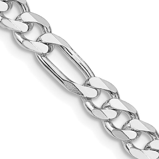 Sterling Silver Rhodium-plated 5.25mm Figaro ChainQFG150R