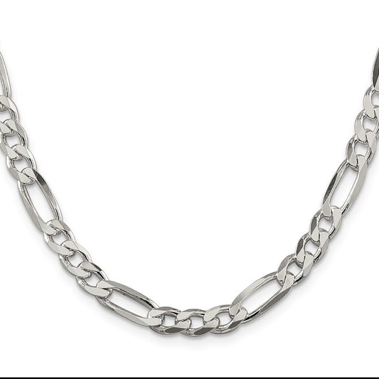 Sterling Silver 6.75mm Figaro ChainQFG180