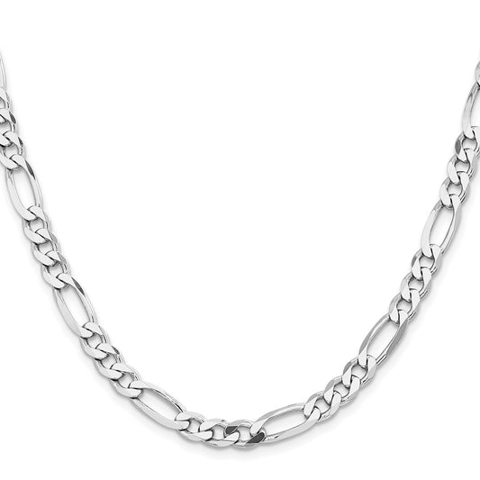 Sterling Silver Rhodium-plated 6.5mm Figaro ChainQFG180R