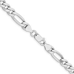 Sterling Silver Rhodium-plated 6.5mm Figaro ChainQFG180R
