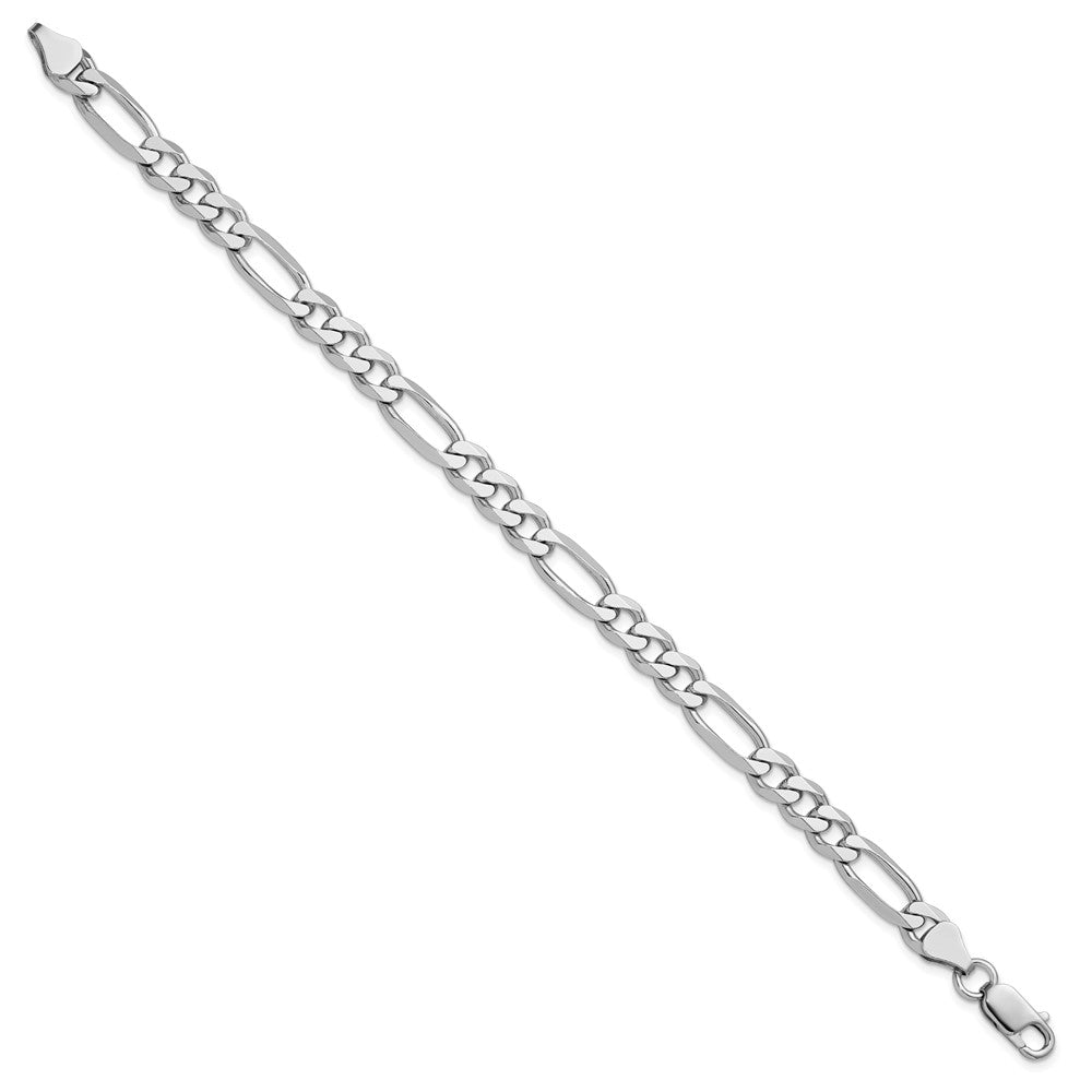 Sterling Silver Rhodium-plated 6.5mm Figaro Chain QFG180R-8
