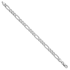 Sterling Silver Rhodium-plated 6.5mm Figaro Chain QFG180R-8