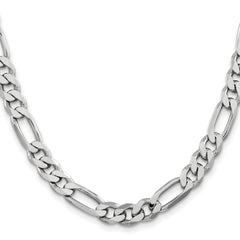 Sterling Silver Rhodium-plated 7.75mm Figaro ChainQFG220R