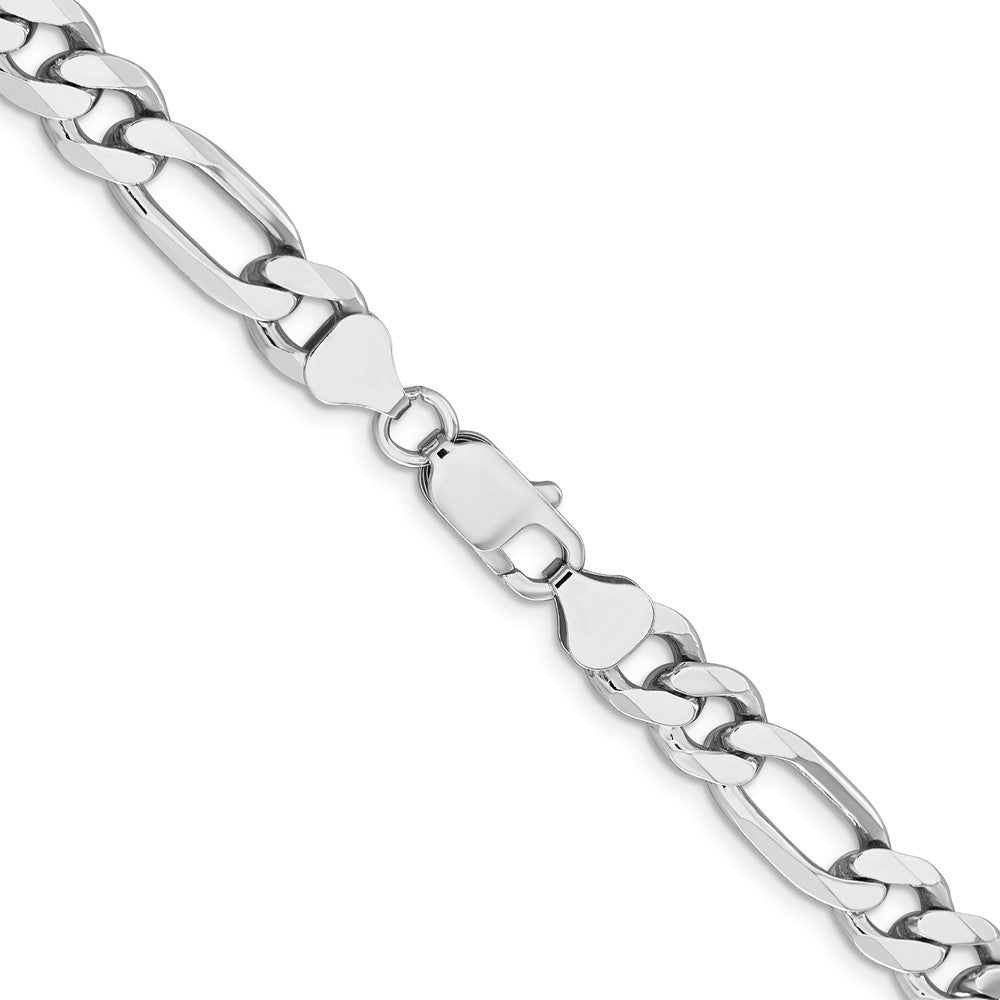 Sterling Silver Rhodium-plated 7.75mm Figaro ChainQFG220R