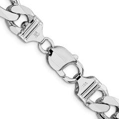 Sterling Silver Rhodium-plated 10.75mm Figaro ChainQFG300R