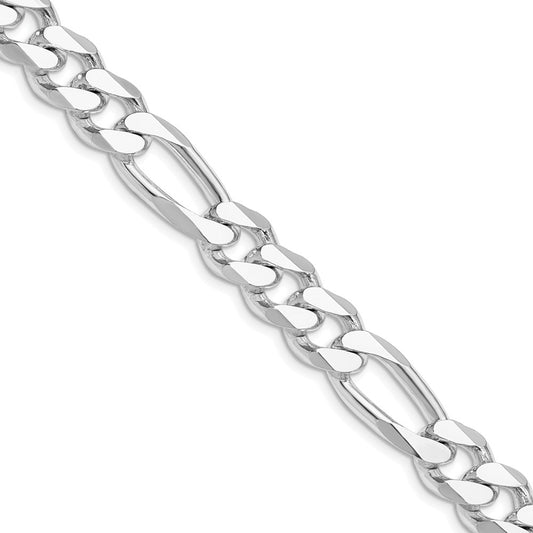 Sterling Silver Rhodium-plated 10.75mm Figaro ChainQFG300R