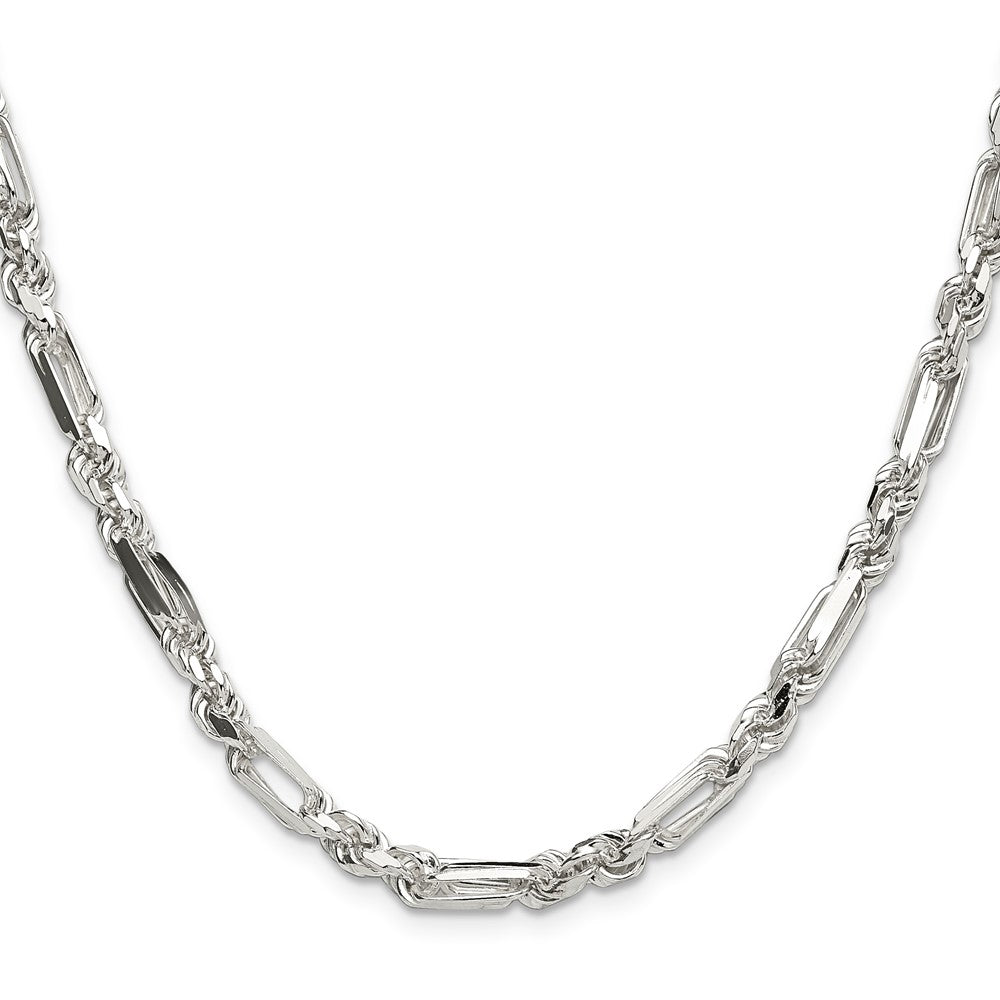Sterling Silver 4.75mm D/C Figarope ChainQFGR090