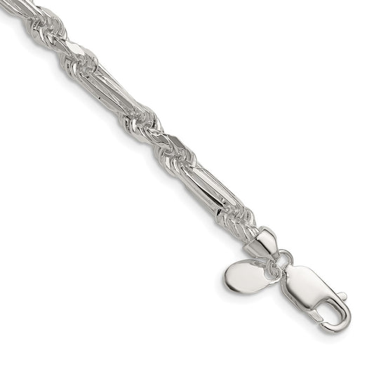 Sterling Silver 4.75mm D/C Figarope ChainQFGR090