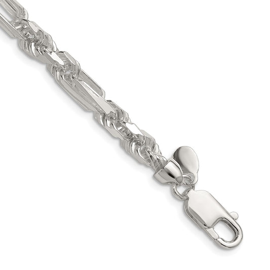 Sterling Silver 6mm D/C Figarope ChainQFGR110