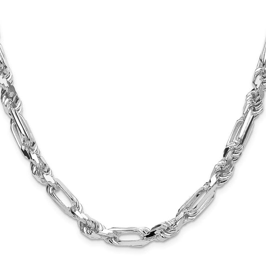 Sterling Silver 7mm D/C Figarope ChainQFGR130