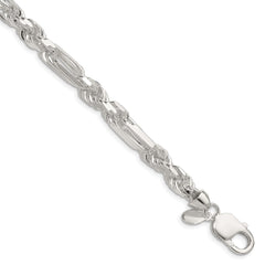 Sterling Silver 7mm D/C Figarope Chain QFGR130-8