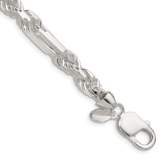 Sterling Silver 7mm D/C Figarope ChainQFGR130