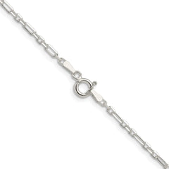 Sterling Silver D/C 2mm 3 Short Plus 1 Long Cable Link ChainQFL060