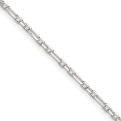 Sterling Silver D/C 2mm 3 Short Plus 1 Long Cable Link ChainQFL060