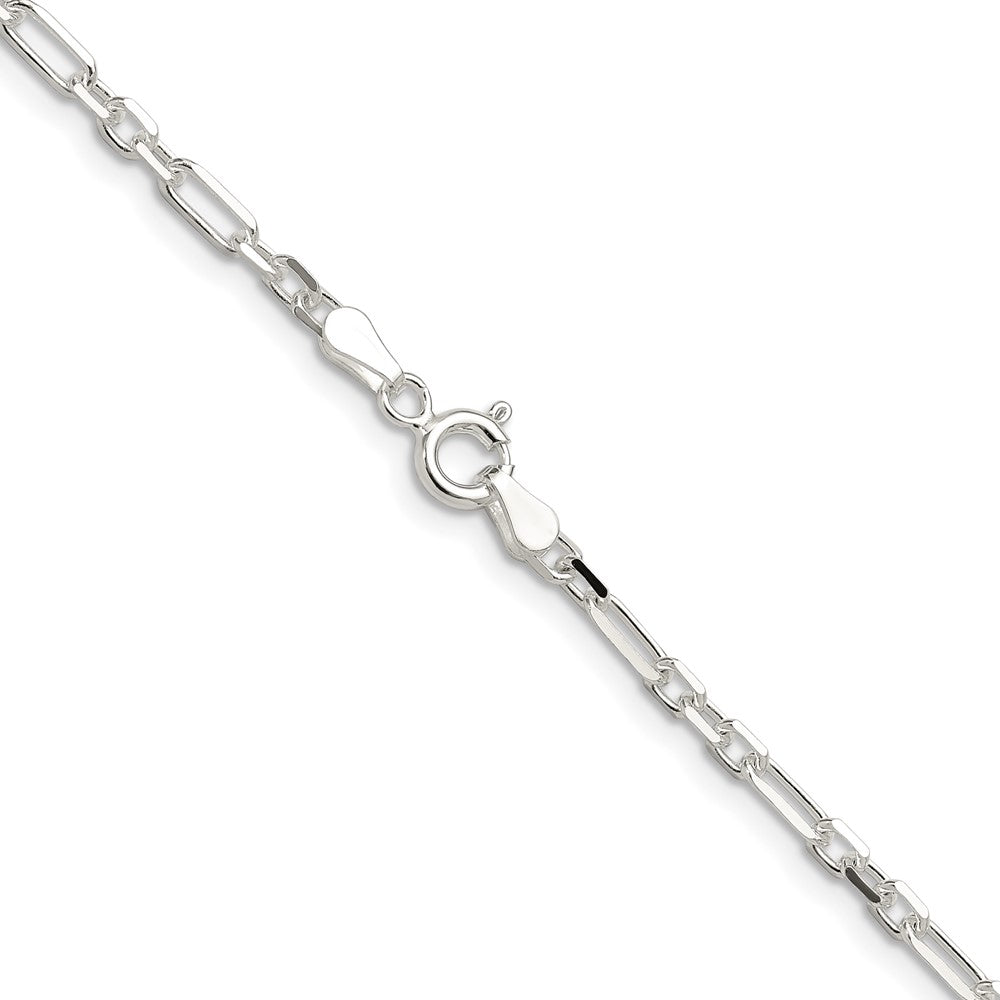 Sterling Silver D/C 3mm 3 Short Plus 1 Long Cable Link ChainQFL080