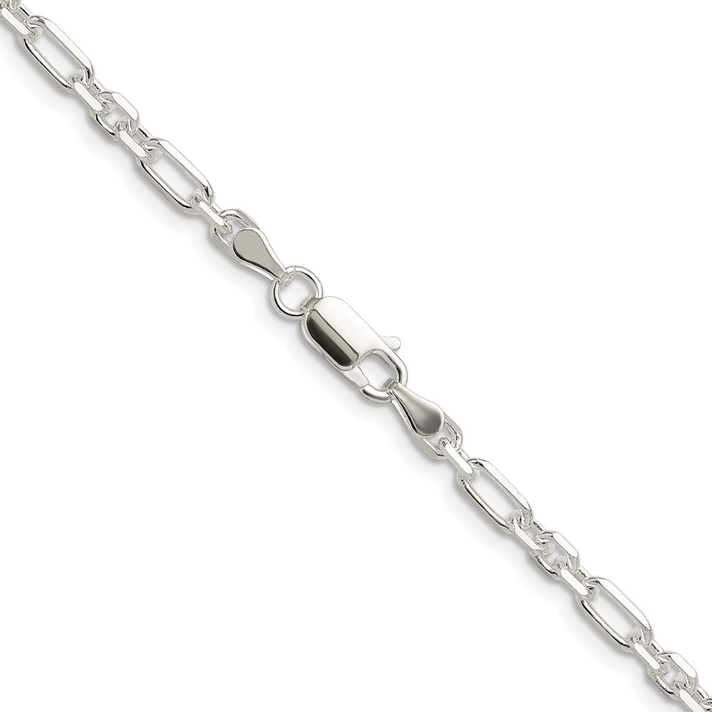 Sterling Silver D/C 4mm 3 Short Plus 1 Long Cable Link ChainQFL100