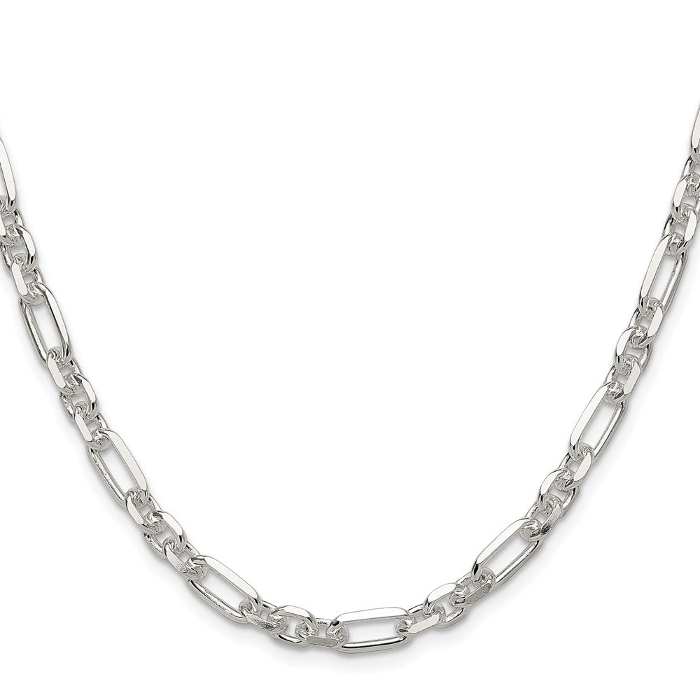 Sterling Silver D/C 6mm 3 Short Plus 1 Long Cable Link ChainQFL150