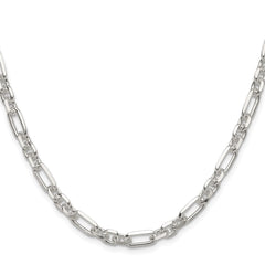 Sterling Silver D/C 6mm 3 Short Plus 1 Long Cable Link ChainQFL150
