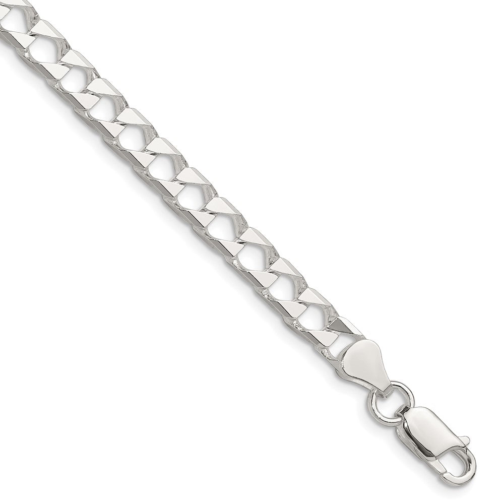 Sterling Silver 5.75mm D/C Square Curb Chain QFOC200-8