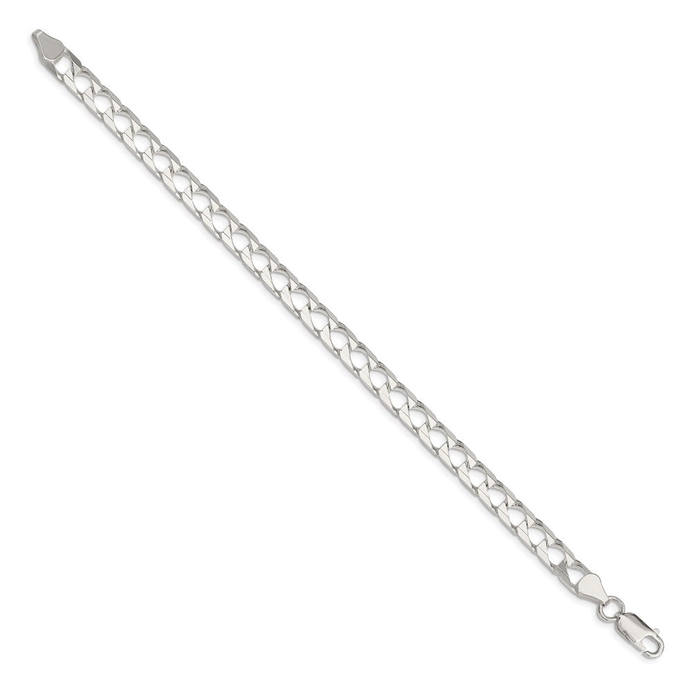 Sterling Silver 6.25mm D/C Square Curb Chain QFOC220-8