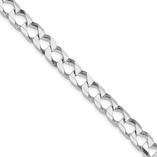 Sterling Silver Rhodium-plated 8.6mm D/C Square Curb ChainQFOC300R