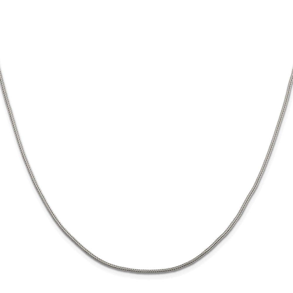 Sterling Silver Rhodium-plated 1.25mm Diamond-cut Round Franco ChainQFR125R
