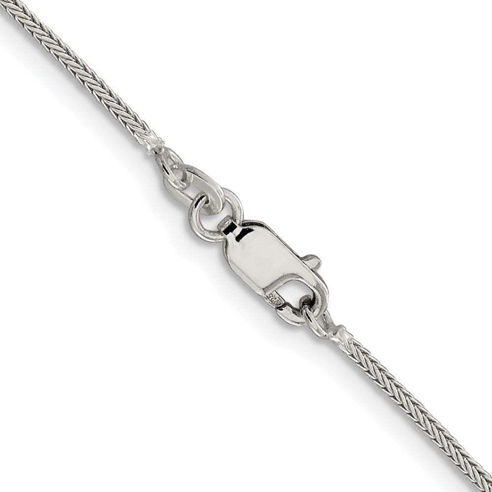 Sterling Silver Rhodium-plated 1.25mm Diamond-cut Round Franco ChainQFR125R
