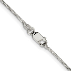 Sterling Silver Rhodium-plated 1.25mm Diamond-cut Round Franco ChainQFR125R