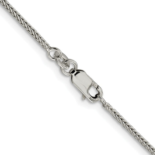 Sterling Silver Rhodium-plated 1.45mm Diamond-cut Round Franco ChainQFR150R