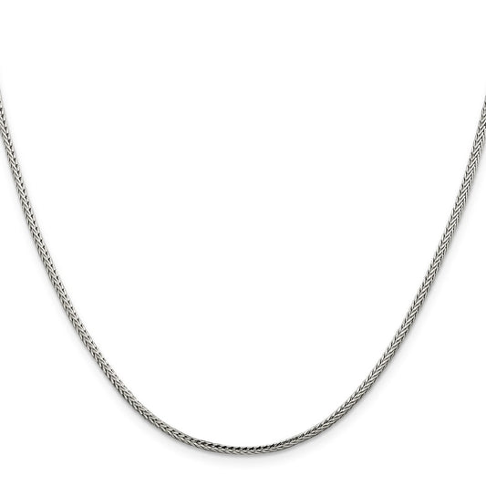 Sterling Silver 2mm Diamond-cut Round Franco ChainQFR200