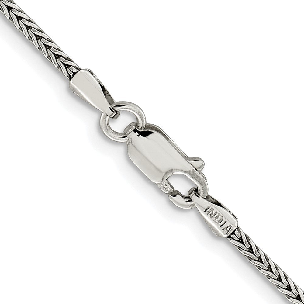 Sterling Silver Rhodium-plated 2mm Diamond-cut Round Franco ChainQFR200R