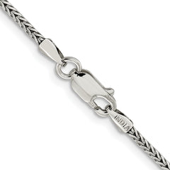 Sterling Silver Rhodium-plated 2mm Diamond-cut Round Franco ChainQFR200R