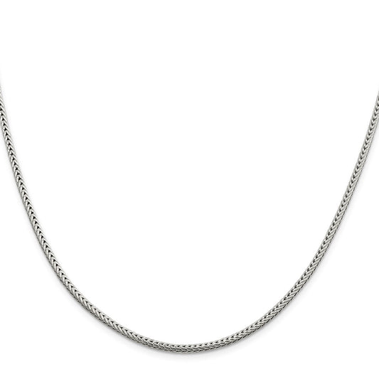 Sterling Silver 2.5mm Diamond-cut Round Franco ChainQFR250