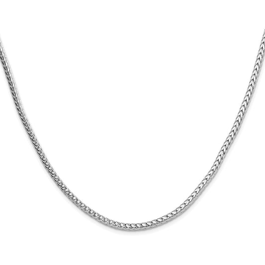 Sterling Silver Rhodium-plated 3.4mm Diamond-cut Round Franco ChainQFR320R