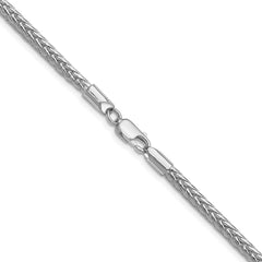Sterling Silver Rhodium-plated 3.4mm Diamond-cut Round Franco ChainQFR320R