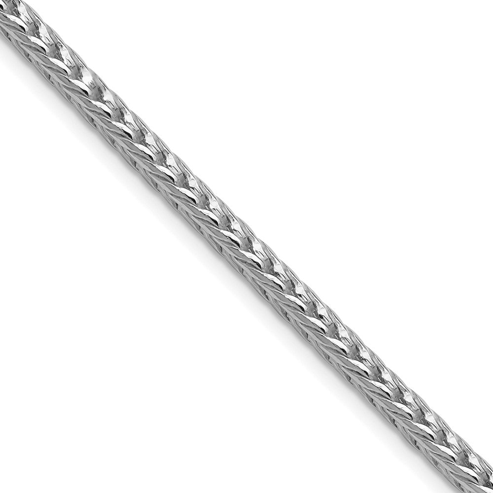 Sterling Silver Rhodium-plated 3.4mm Diamond-cut Round Franco ChainQFR320R