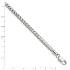Sterling Silver 3.8mm Diamond-cut Round Franco Chain QFR350-8