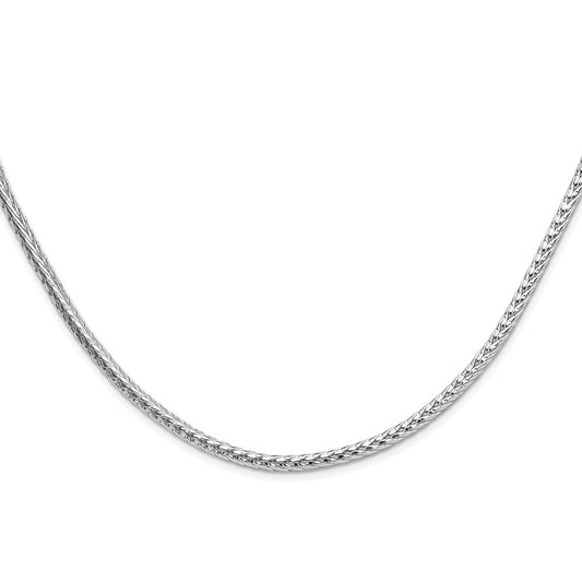 Sterling Silver Rhodium-plated 3.8mm Diamond-cut Round Franco ChainQFR350R
