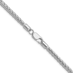 Sterling Silver Rhodium-plated 3.8mm Diamond-cut Round Franco ChainQFR350R