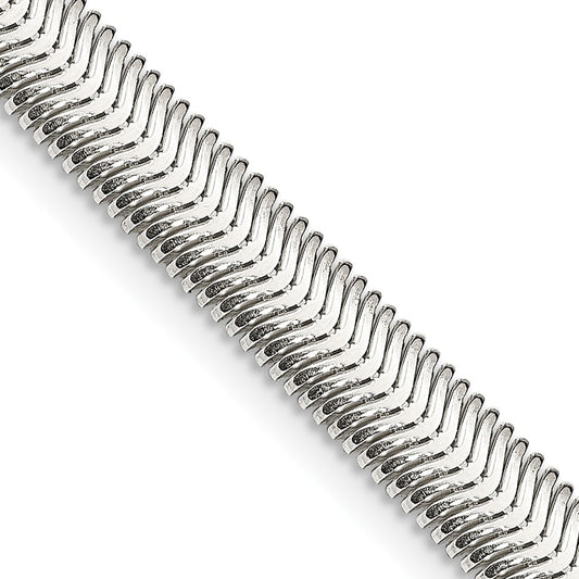 Sterling Silver 6.25mm Flat Oval Snake ChainQFS10